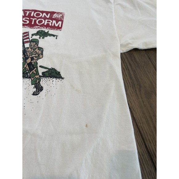 Vintage 1991 operation Desert Storm shirt politics Army cartoon funny - Picture 7 of 10